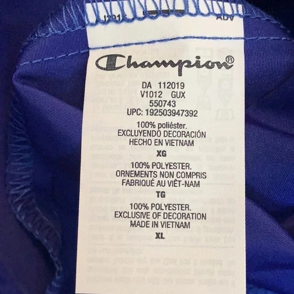 Champion Packable Jacket Blue Men’s Size XL NWT - Picture 11 of 12